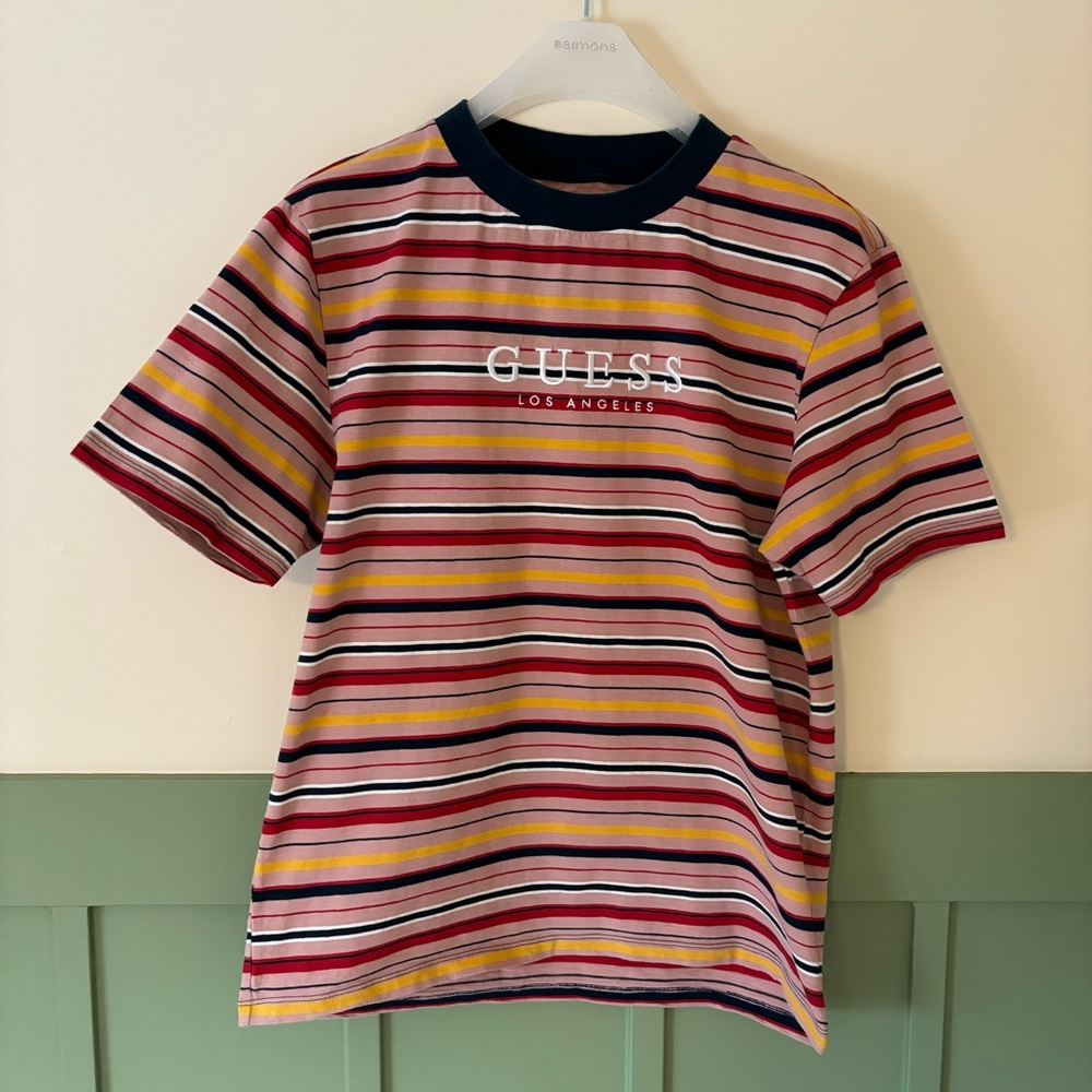 Guess Los Angeles Striped T-Shirt – Men’s Medium